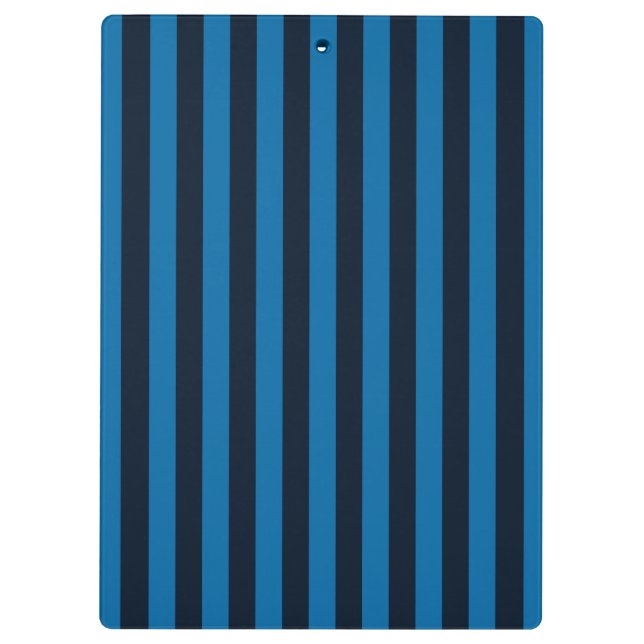 Blue Vertical Stripes Background Decor Clipboard (Back)