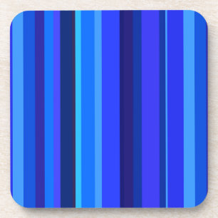 Blue vertical stripes coaster