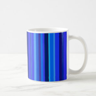 Blue vertical stripes coffee mug