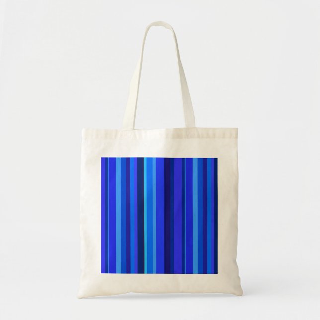 Blue vertical stripes tote bag (Front)