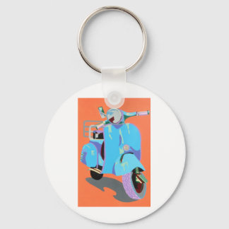 Blue Vespa Key Ring