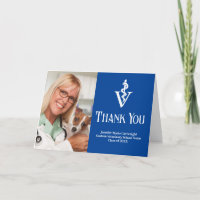 Blue Veterinary School Graduation Photo Custom