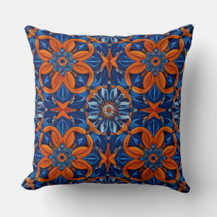Blue Vibrant Pattern Cushion
