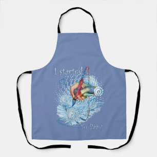 Blue Vibration Abstract  Apron
