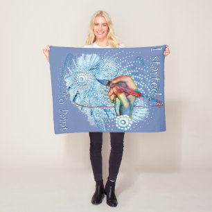 Blue Vibration Abstract Fleece Blanket