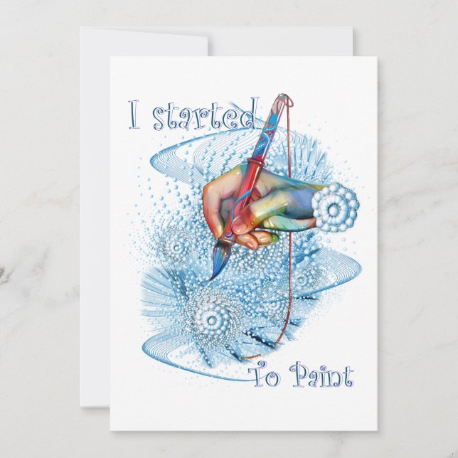 Blue Vibration  Invitation (Front)