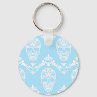 blue victorian skulls