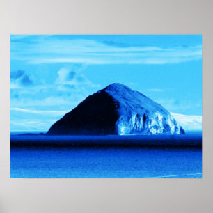Blue Views Ailsa Craig Firth of Clyde Scotland Poster