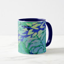 Blue Vine Wave 11oz Mug