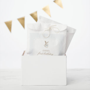 Blue Vintage Bunny Some Bunny Is Turning One Favour Bag