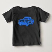 Blue Vintage Car Illustration