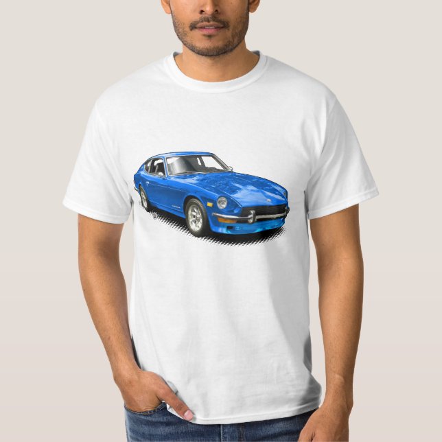 Blue Vintage Classic Z-Car T-Shirt. T-Shirt (Front)