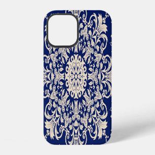 Blue Vintage: Elegant Seamless Pattern. iPhone 12 Case
