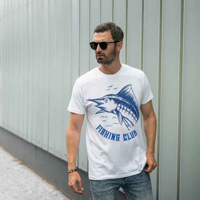 Blue Vintage Fishing Club T-Shirt (Creator Uploaded)