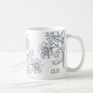Blue Vintage Floral Mug