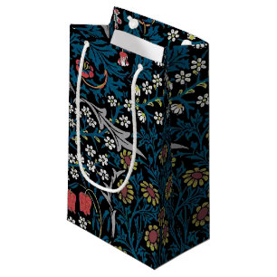 Blue Vintage Floral Pattern, William Morris Small  Gift Bag