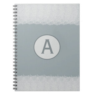 Blue Vintage Lace Monogram Notebook