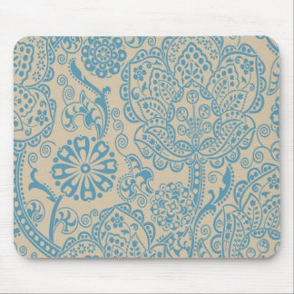blue vintage mouse pad