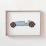 Blue Vintage Race Car Kids Room Decor<br><div class="desc">This illustrated vintage race car print is a beautiful and affordable way to decorate your nursery,  kids room,  or any wall that needs a bit of love!</div>