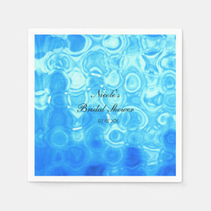 Blue Vintage Retro Glamour Fashion Circle Art Napkin