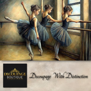 Blue Vintage Rio Ballerina Decoupage Tissue Paper