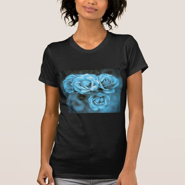 Blue Vintage Roses T-Shirt (Front)