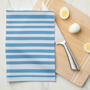 Blue Vintage Stripes Pattern Tea Towel
