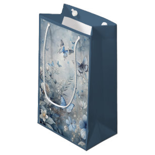 Blue Vintage Summer Print Small Gift Bag