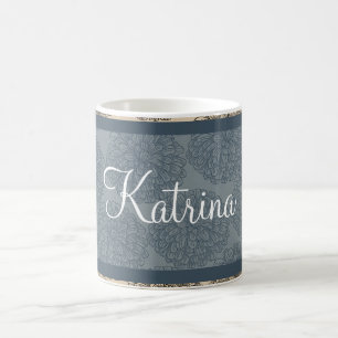 Blue Vintage Zinnia Mug