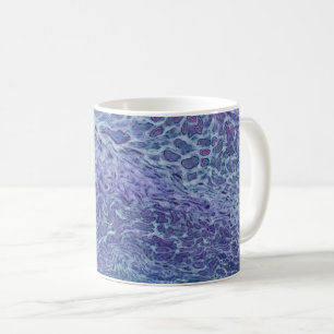 Blue & Violet Acrylic Abstract Fluid Art  Coffee Mug