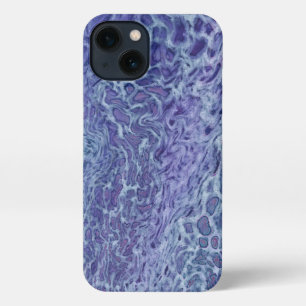 Blue & Violet Acrylic Abstract Fluid Art iPhone 13 Case