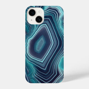 Blue & Violet Agate Geode iPhone 14 Case