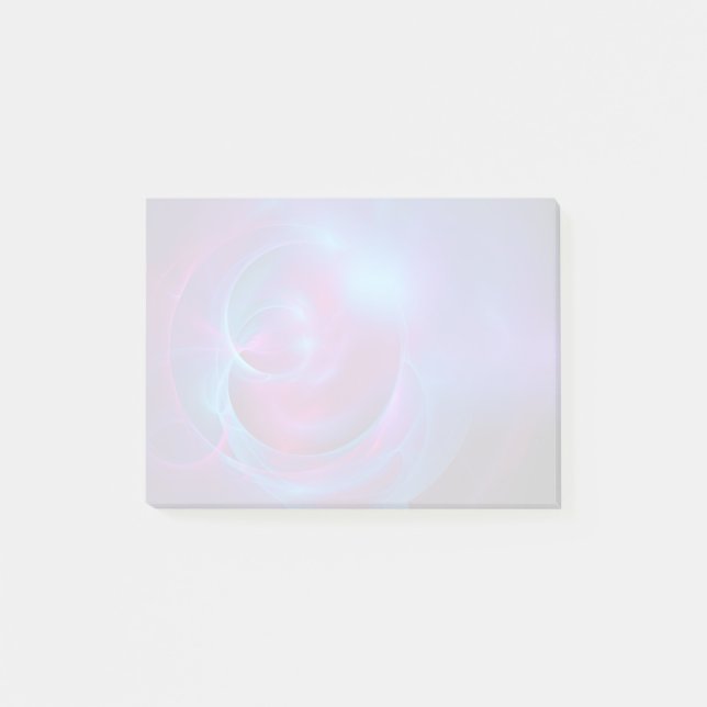 Blue Violet and Pink Cosmic Swirly fractal Post-it Notes (Front)