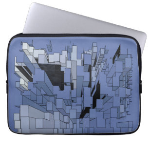 Blue violet city laptop sleeve