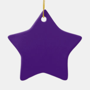 Blue-violet (colour wheel) (solid colour) ceramic ornament