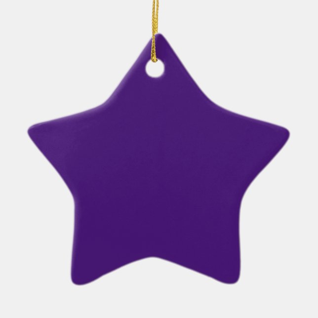 Blue-violet (colour wheel) (solid colour)  ceramic ornament (Front)