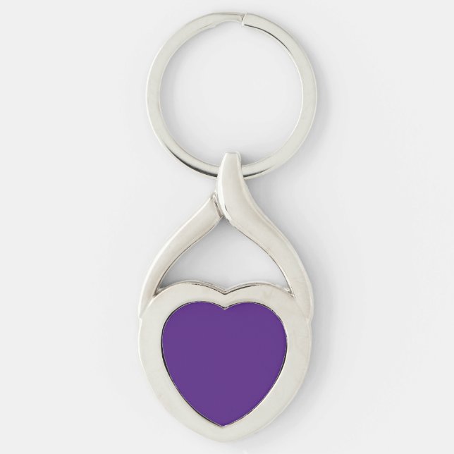 Blue-violet (colour wheel) (solid colour)  key ring (Front)