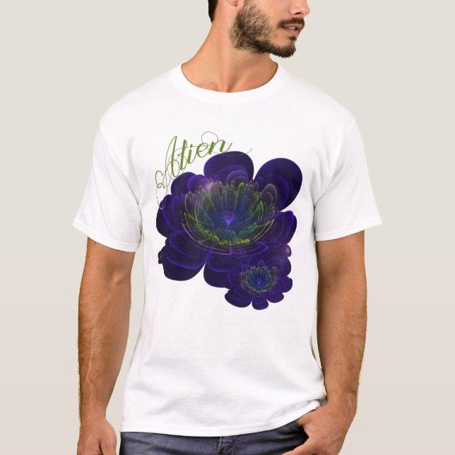 Blue Violet Corolla Flower T-Shirt (Front)