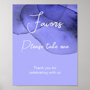  Blue violet lavender Favors please take one  Poster
