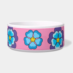 Blue Violet Pink Floral Pattern