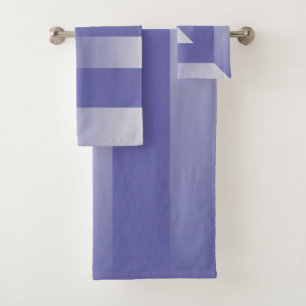 Blue violet shades bath towel set