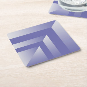 Blue violet shades square paper coaster