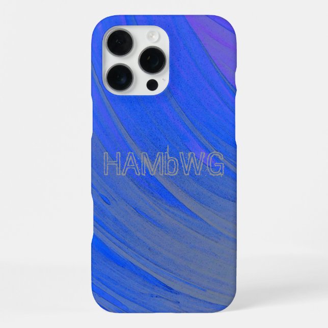 Blue Violet Swirl HAMbWG Cell Case iPhone Case (Back)