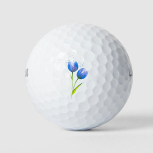 Blue Violet Tulips Golf Balls