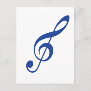 Blue Violin key Postcard
