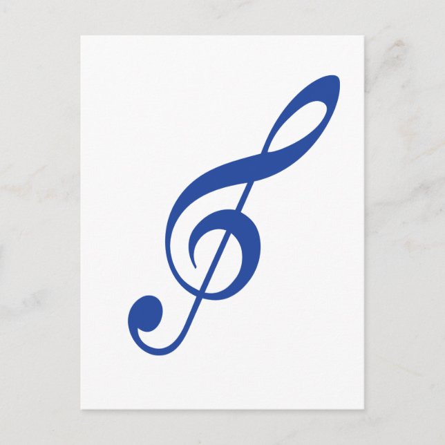 Blue Violin key Postcard (Front)