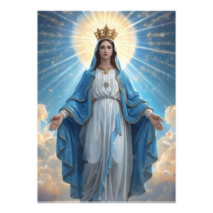 Blue VIrgin Mary Heavenly  Photo Print