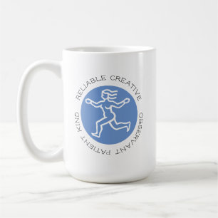 Blue Virgo Zodiac Star Sign Personality Traits Coffee Mug