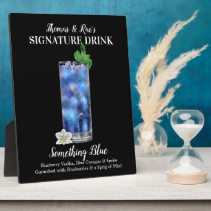 Blue Vodka Drink • PERSONALIZED Signature Drink Plaque