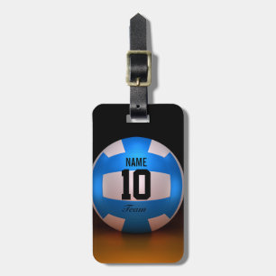 Blue Volleyball Luggage Tag